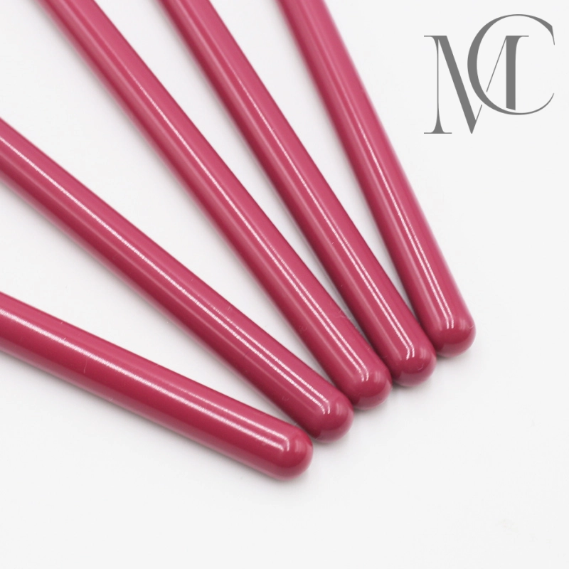 Rose red square eyebrow brush