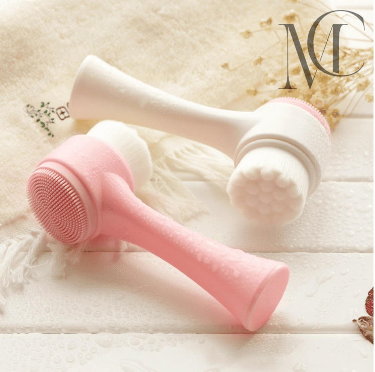 makeup brush cleaner Pink and white makeup brush cleaner.