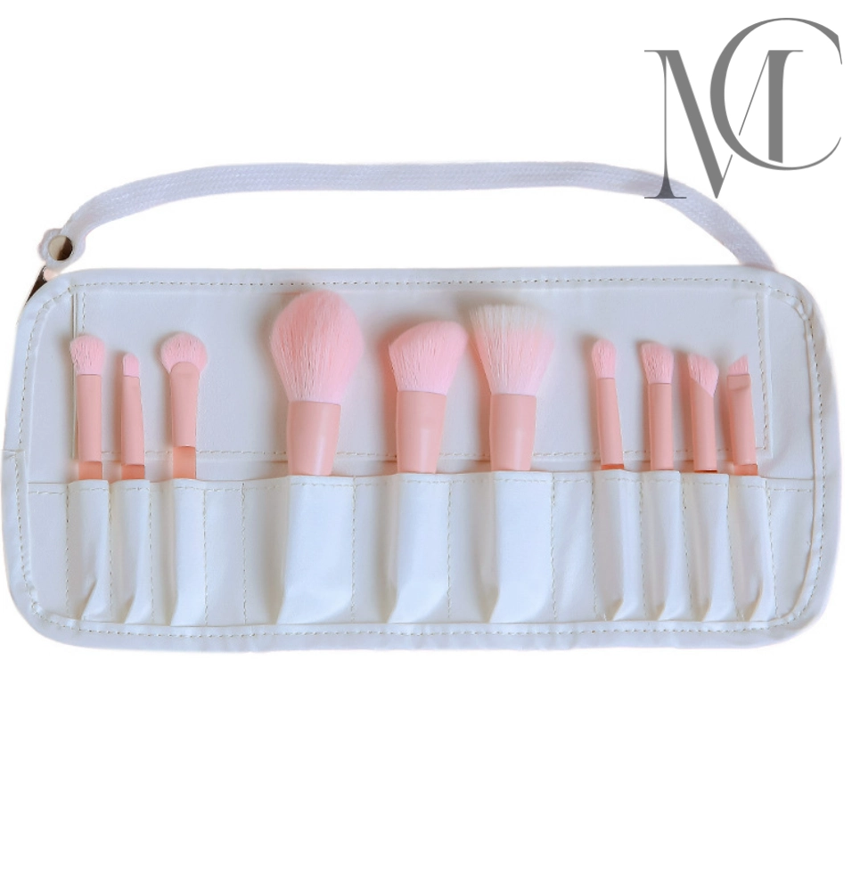 Pink Acrylic Makeup Brush Set