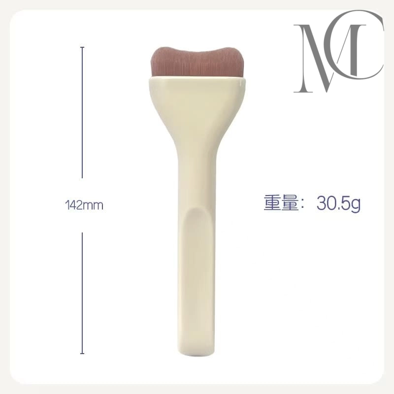 Liquid Makeup Brush manufacturer Cosmetic applicator brush with dimensions.