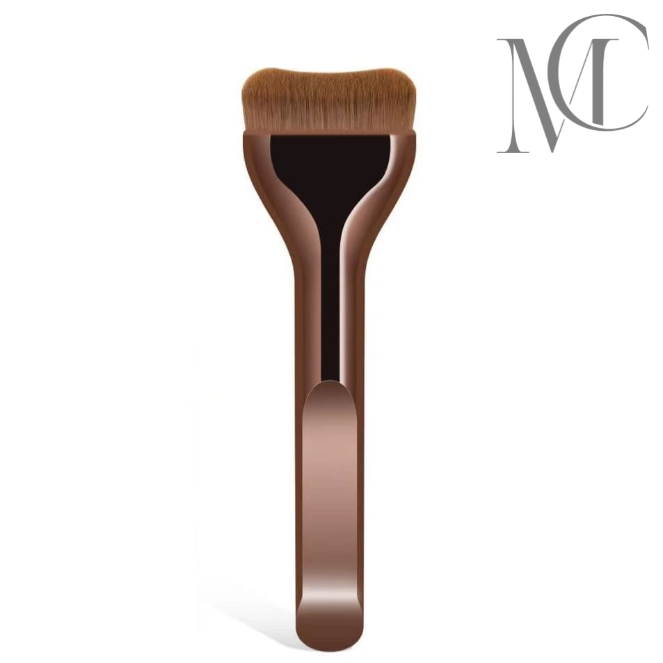 Wavy makeup brush manufacturer Bronze-handled foundation makeup brush.