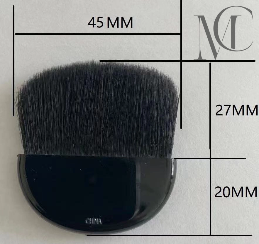 pinceaux à poudre en vrac Pinceau cosmétique aux dimensions suivantes : largeur 45 mm, hauteur des poils 27 mm et hauteur du manche 20 mm.